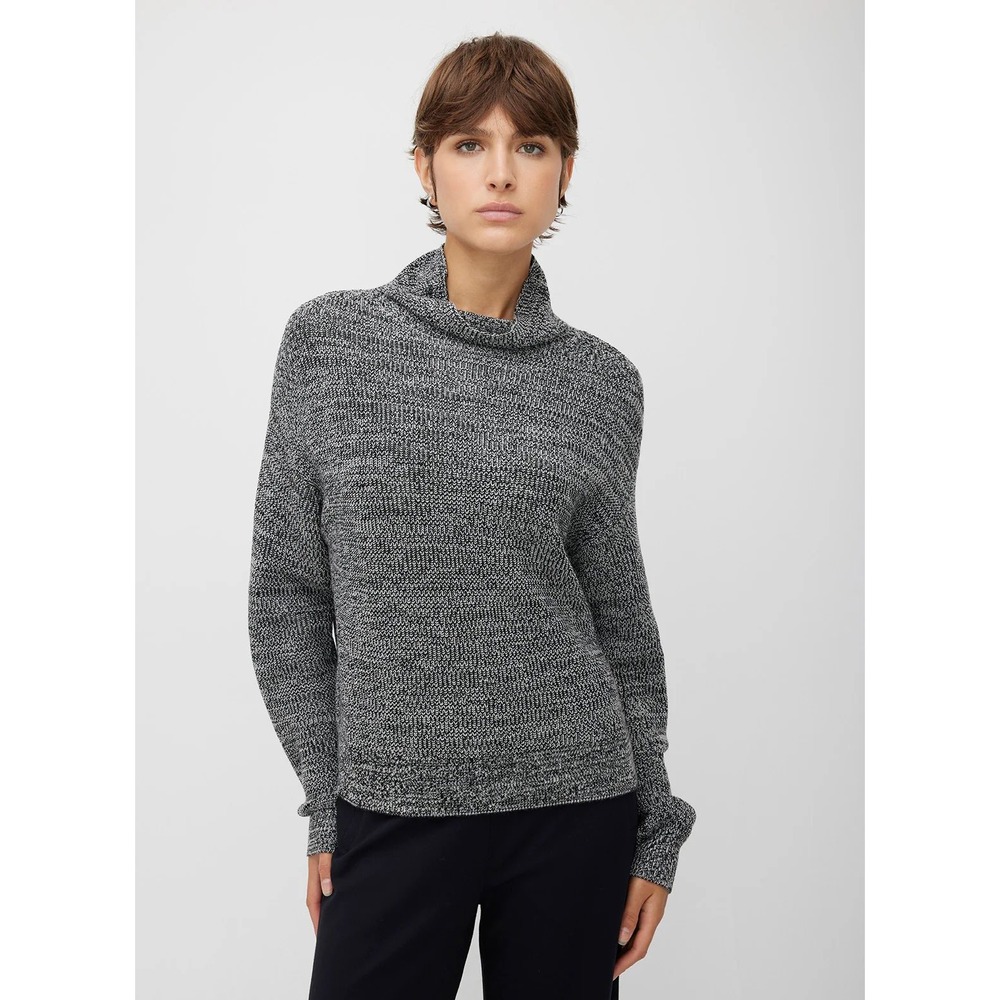 Kit + Ace Westside Drop Shoulder Merino Sweater Gray Marled Turtleneck‎ Small